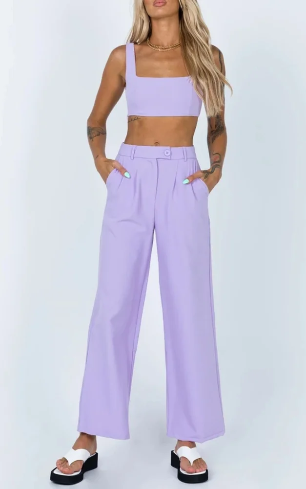 Princess Polly Huxley Set Lilac - Picture 3 of 9